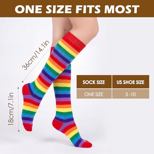 Image of American Trends Women's Knee High Socks, Novelty Holiday Printed Tall Tube Socks, Casual & Party Athletic Sports Stockings