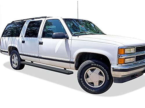 Estribos Running Boards de Acero Inoxidable Negro APS 6in miniatura 6