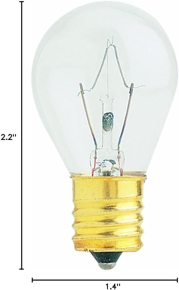 Feit Electric 25-Watt S11 High Intensity Incandescent Light Bulb, 2700K Soft White, 2.2" H x 1.4" D