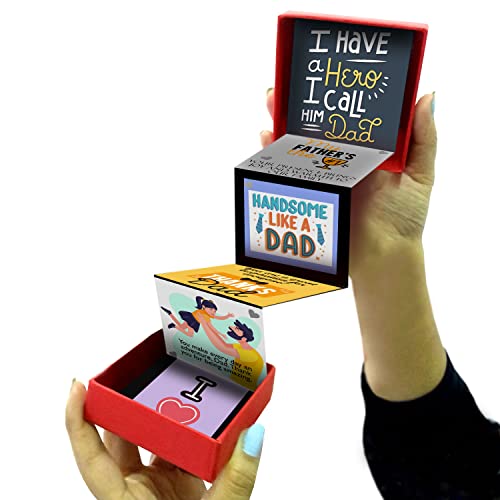 Image of Love My Father Popup Gift Box for Dad - Unique Father's Day Birthday Gift for Papa, Daddy & Father-in-Law, Explosion Message Box Keepsake with Heartfelt Love Notes