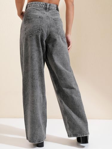Image of Tokyo Talkies Women Cotton Baggy Jeans | Machine wash