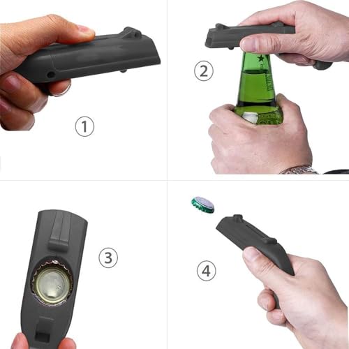 LATRAT 4 Stück Cap Gun Flaschenöffner Pistole, Lustige Schuss Flaschenöffner, Biergeschenke für Männer, Flaschenöffner Lustig für Party, Bar & Home
