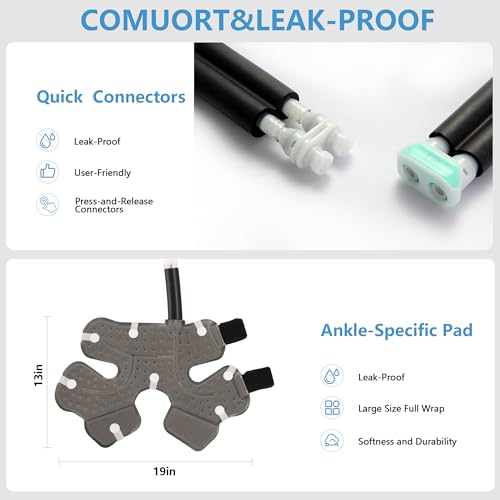 Image of ICYTHRP Programmable Ice Machine for Ankle After Surgery w /Quiet Pump | FSA Eligible HSA, Cold Therapy Machine for Ankle, Replacement Recovery System, Cryotherapy Pain Relief with Ankle Pad