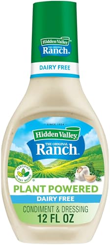 Hidden Valley The Original Ranch Plant Powered Dairy Free Ranch Salad Dressing and Topping, 12 Fluid Ounces (Package May Vary)