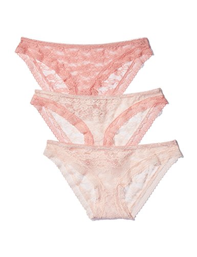 Marchio Amazon - Iris & Lilly Slip in Pizzo a Vita Bassa Donna, Pacco da 3, Rosa (Pink/Rose), M, Label: M