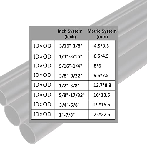 Image of Feelers 2PCS Aluminum Tubing 5 /8 inch (16mm) OD x 17 /32 inch ID x 10 inch Length, 1.2mm Wall Thickness, Aluminum Round Pipe for Handcraft, DIY, Architectural Decor, Black