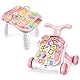 HOMCENT Lauflernhilfe für Mädchen, Laufhilfe Baby, Verstellbarer Baby Speed Walker Schiebe Walker, Früherziehungs Aktivitätszentrum im Sitzen und Stehen, Rosa