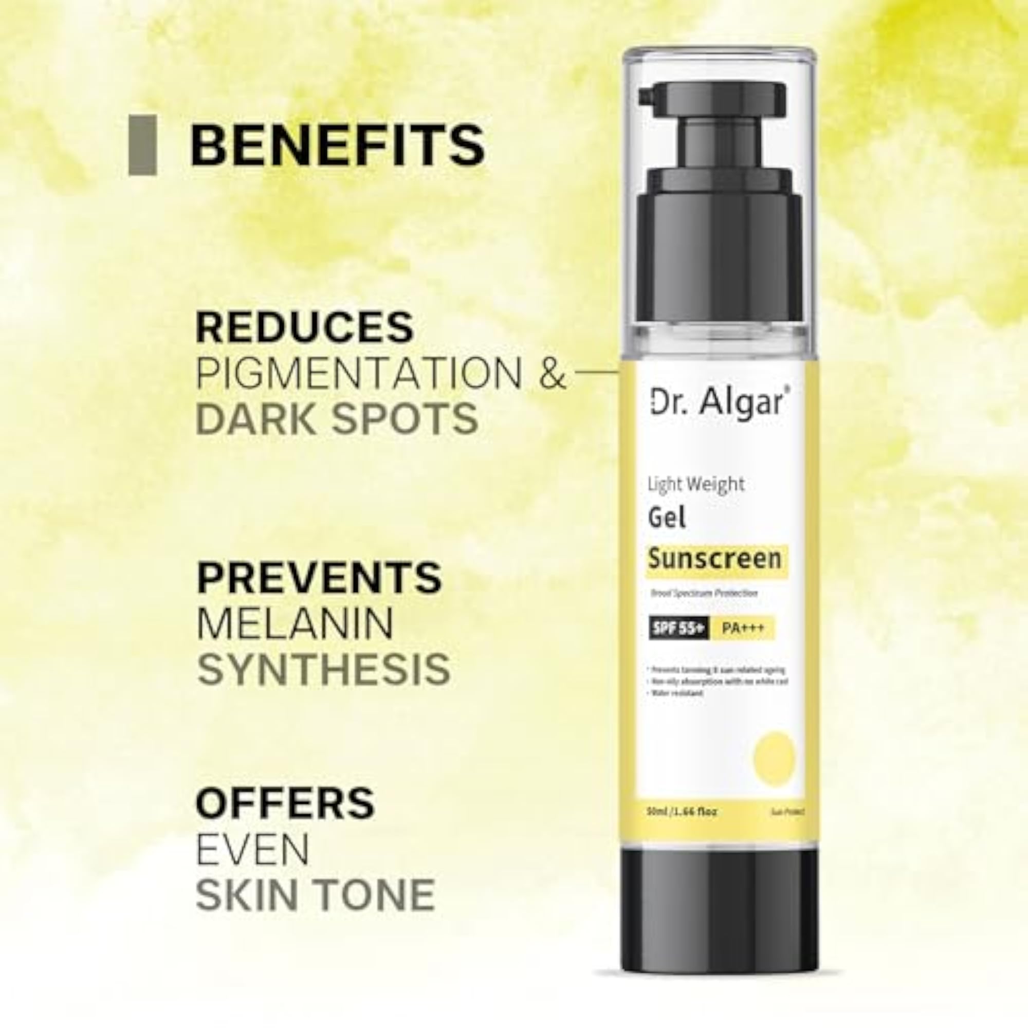 Sunscreen and Kojic Acid Face Serum, Skin Brightening Combo