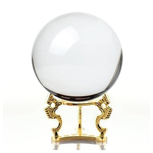 Amlong Crystal 110mm Crystal Ball with Dragon Stand