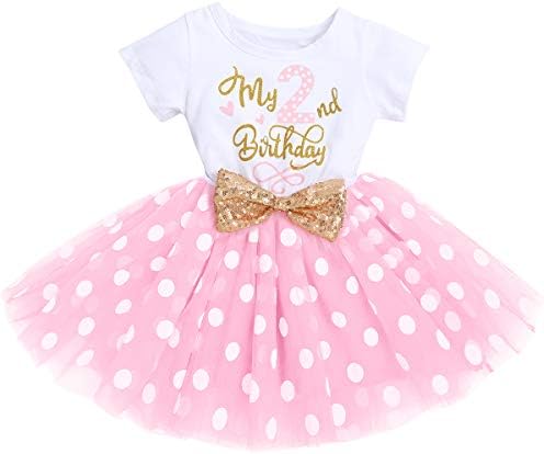 Vestido para bebé niña de algodón y tul línea A princesa fiesta fotos.