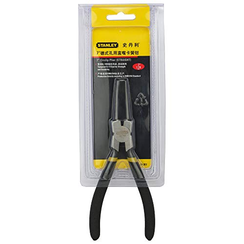 Image of STANLEY 84-363-23 180mm /7'' Internal Straight Circlip Plier (Black and Silver)
