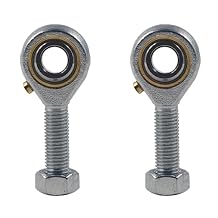 2PCS POSB5 Male Rod End Bearing, 7.9mm Bore with 5/16-24 Right Hand Thread, Chrome Steel Self-Lubricating Heim Joint with Precision Ball Socket, Industrial Grade Jam Nuts Included