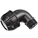 Produktbild Agora-Tec PE-Fitting Winkel 90 Grad 40 mm x 1 1/4 Zoll AG (41,9 mm) für PE-Rohr 40 mm SCHWARZ