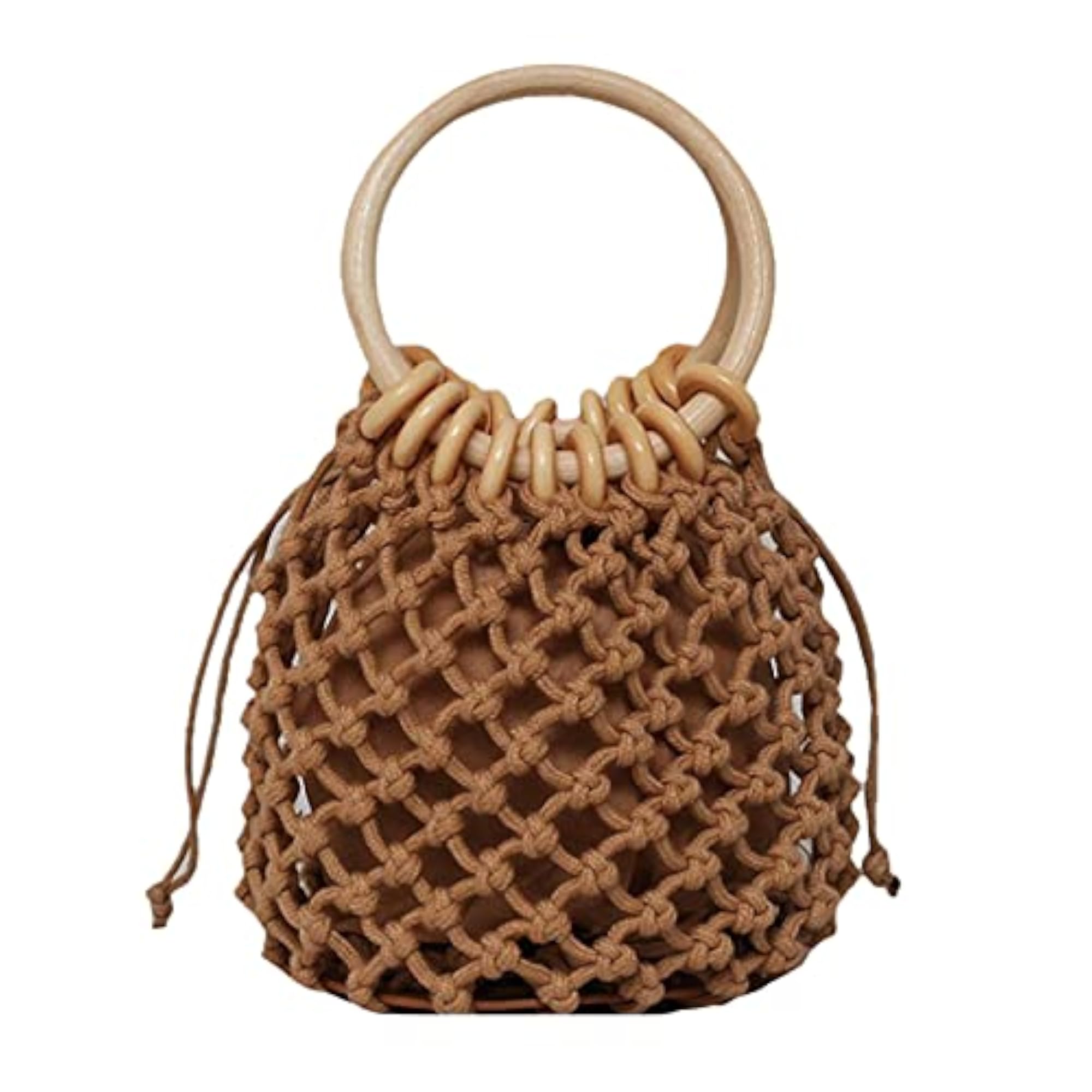 Handcrafted Mini Girls Woven Basket Tote Handbag