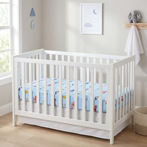 Image of Everyday Kids 2 Pack Fitted Boys Crib Sheet, 100% Soft Breathable Microfiber Baby Sheet, Fits Standard Size Crib Mattress 28in x 52in, Nursery Sheet - Rescue /Blue