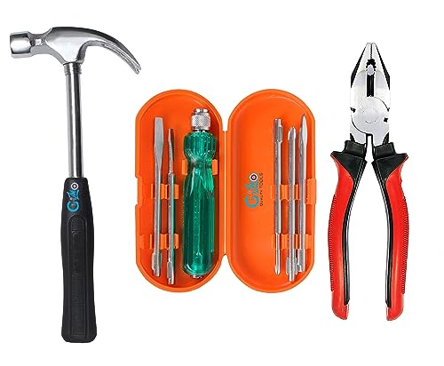 GIZMO Tools For Home | Screwdriver Set | Screwdriver Set Tools Kit | Hand Tool Set With Lineman Plier, 5 Piece Screwdriver Set & Claw Hammer | Electrical Tools (B0CFHV9M9G) Amazon Price History, Amazon Price Tracker