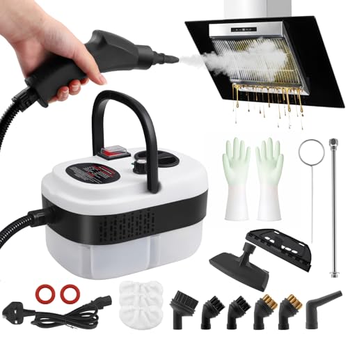 Steam Cleaner, 2500w Steamer for Cleaning, handheld steam cleaner, Car Detailing steamer, Portable Steam Cleaning Machine for Window, Kitchen, Upholstery, Floor