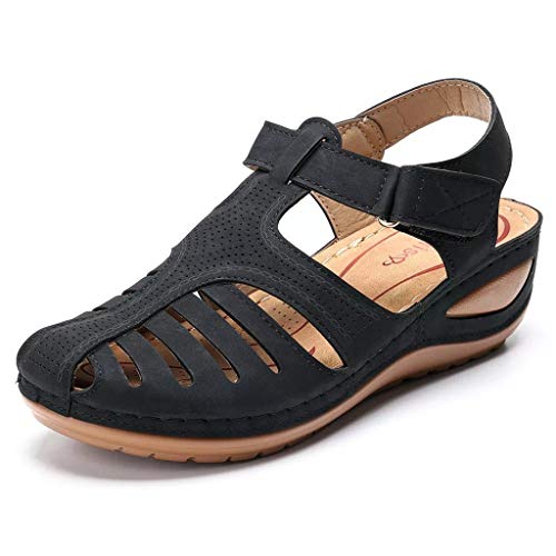 Womens Leather Shoes Sandals New in HAALIFE◕‿ Casual Closed Sandals for Women Comfy