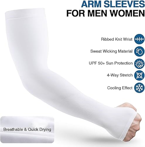 Image of TRENDMALLS Arm Sleeves, Cooling UV Sun Protection Sports Compression for Men /Women /Kids