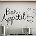 Produktbild Sticker Bay Bon Appetit Kitchen Wall Sticker Art Quote - Black