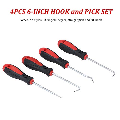 Conjunto de gancho e seleção de 4 unidades de 6 polegadas/anel de vedação/vedação/vedação Extrator e