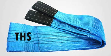 THS 8 Ton * 3MTR 2x Strong Blue Color Double Ply Webbing Slings Flat Belt | Lifting Belt | 1 Pc