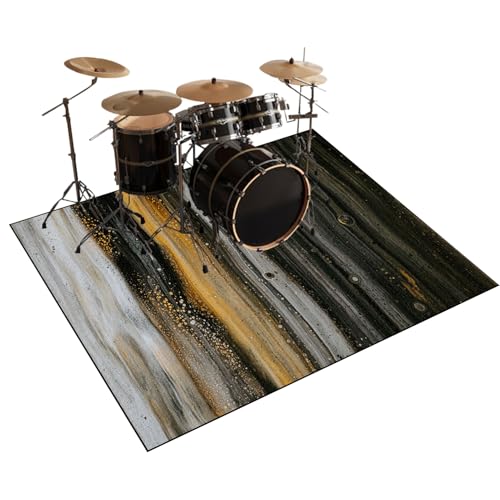 Alfombrillas Insonorizada Tambor Alfombra Alfombra para Batería Acusticas Antideslizantes para Baterías electrónicas Caja Bombo Baterías acústico Tambor Instrumentos Musicales Tapetes 120 x 80 cm
