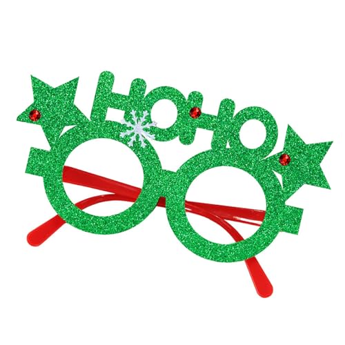 Marcos de gafas de Navidad con purpurina, disfraz de Navidad, lentes creativos, muñecos de nieve, accesorios de fiesta, fiestas con purpurina