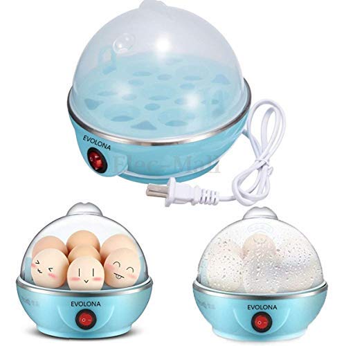 EVOLONA Egg Poacher, 7 Egg Cooker, Egg Steamer, Home Machine Electric Egg Boiler with Egg Tray (Multicolour) - Image 2