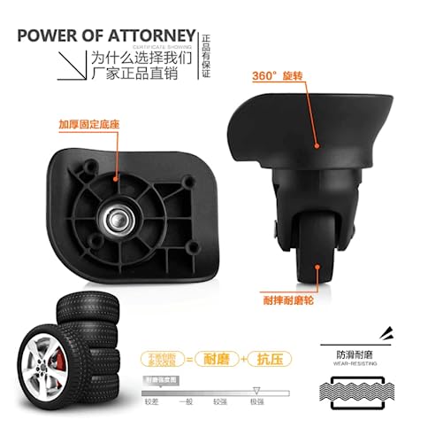 360 Swivel Plastic Wheel Replacement Luggage Travel Suitcase Wheels Repair Luggage Wheels (DL W079)3