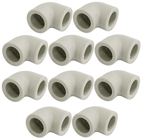 AERZETIX - C66863 - Lot de 10 Coudes 90° femelle-femelle en PPR/polypropylène/ Ø20 mm PN25 à souder - plomberie-chauffage travaux installation d'eau potable alimentation raccord tuyau AERZETIX - C66863 - Lot de 10 Coudes 90° femelle-femelle en PPR/polypropylène/ Ø20 mm PN25 à souder - plomberie-chauffage travaux installation d'eau potable alimentation raccord tuyau