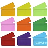 Magnetstreifen Beschreibbar,GeeRic 54 Stück 80x30mm Magnetstreifen beschreibbar bunt,Magnetschilder zum Beschriften Magnete Whiteboard Magnetische Etiketten Wiederverwendbar für Kühlschrank (Color 1)