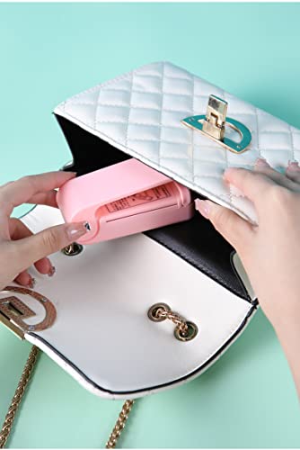 Image of Mini Heat Sealing Machine for Food Storage Vacuum Bags, Chips, Plastic, Snack Bags, Package Portable, Convenient Storage Solution Home Closers,Pink