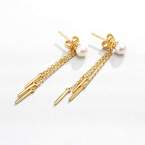Boucles d'oreilles perles d'eau douce hypoallergéniques en argent S925 - 2