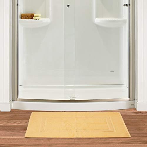 Glamburg Premium Cotton 20X32 Inch 2-Pack Bath Mats - 100% Ringspun Cotton - Luxury Hotel & Spa Quality - 800 Gsm - Durable Soft Highly Absorbent - Machine Washable - Yellow #TOP3