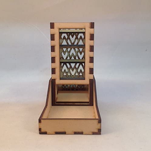 Mini Dice Tower And Tray V4 Glass Green Acrylic Window Laser Cut Mdf Unique Gift #TOP2