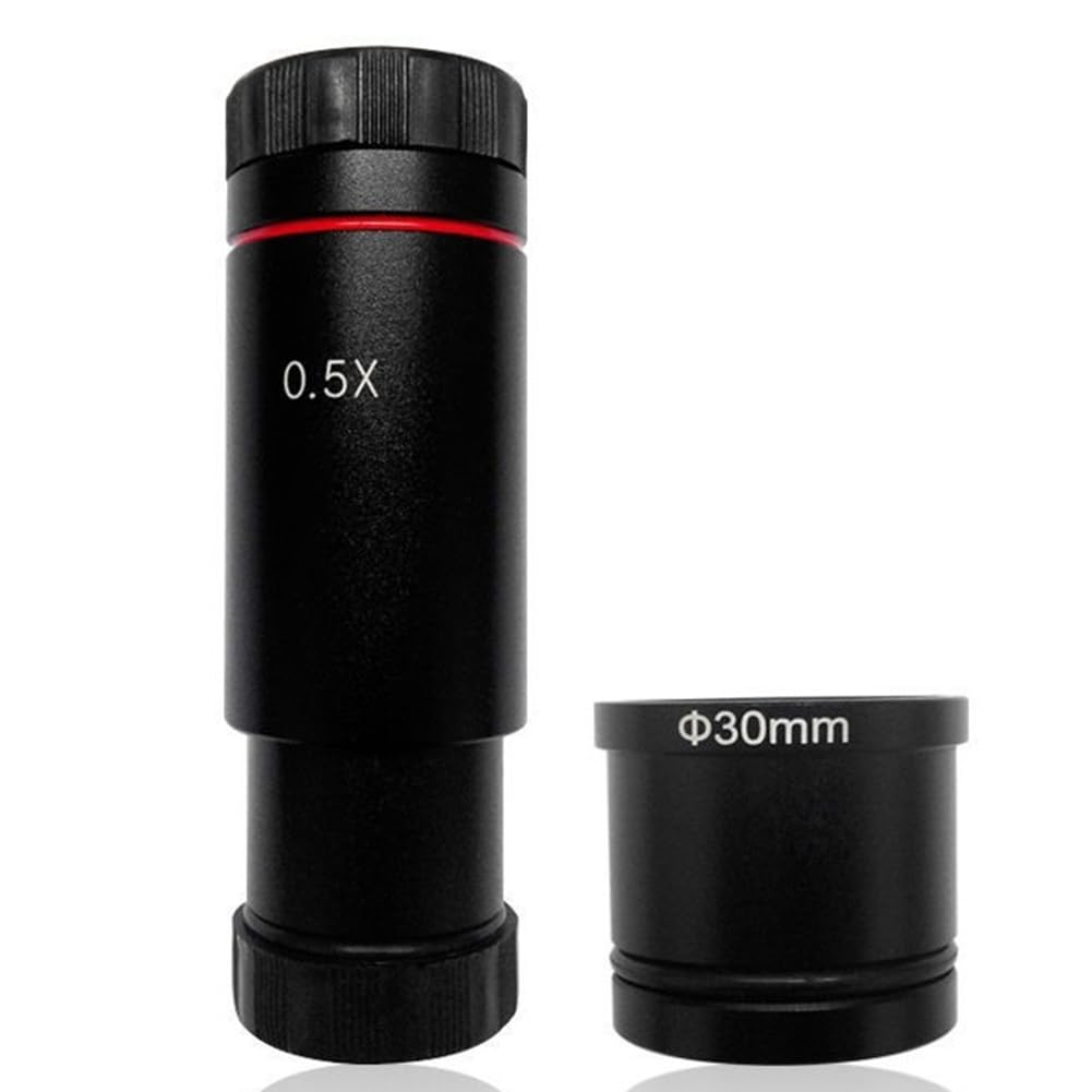 Adattatore per Obiettivo C-Mount 0.5X, Lente di Riduzione per Microscopio, Porta Oculare per Montaggio su Telecamera CCD, Dimensioni 23.2mm o 30mm.