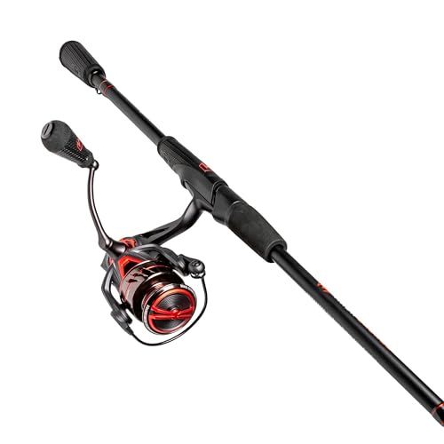 Lew's MACH Jacked Spinning Reel and Fishing Rod Combo, 6-ft 6-in