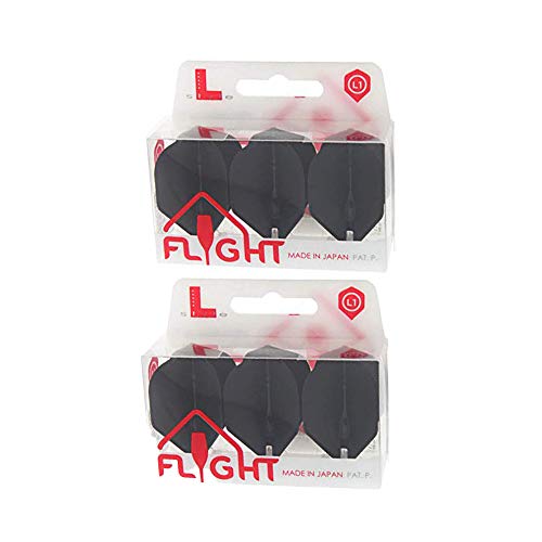 L-style L1 Standard Dart Flights EZ Black 2 Sets (6 Flights)