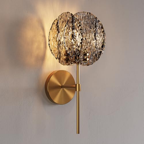 Tribesigns 15" Modern Wall Sconce, Bathroom Wall Light Fixture with Smoke Gray Glass Shade, UL Listed, for Bedroom, Living Room, Hallway by Tribesigns - Used condition - US$26.21