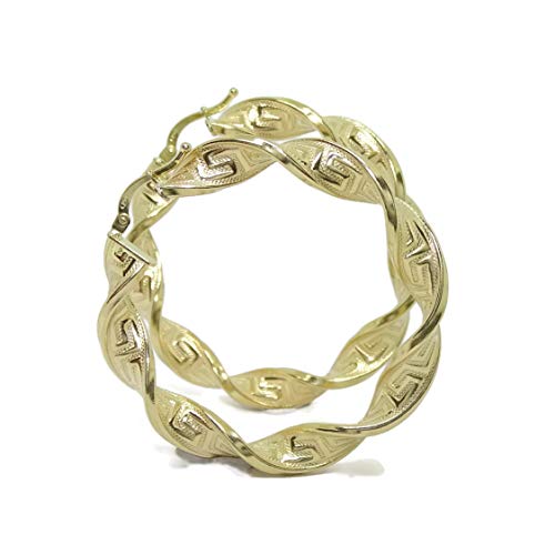 Pendientes Aros de oro amarillo de 18ktes de 6mm de anchos y 4.00cm de diámetro exterior
