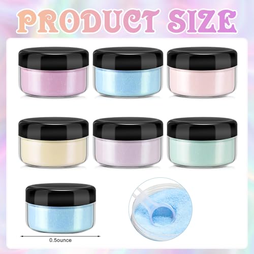 image for Heigble 6 Pcs 0.5 Ounce Pastal Embossing Powder Set for Easter DIY Cra