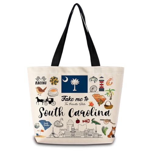 ZhuVantrix Take Me To South Carolina Tote Bag Reusable Grocery