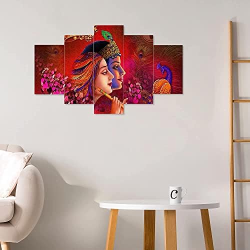 Perpetual Abstract Painting for Living Room - Set of 5, 3d Scenery Painting for Wall Decoration Large Size with Frames for Wall Decor and Home Decoration, Hotel, Office (75 CM X 43 CM) rkp