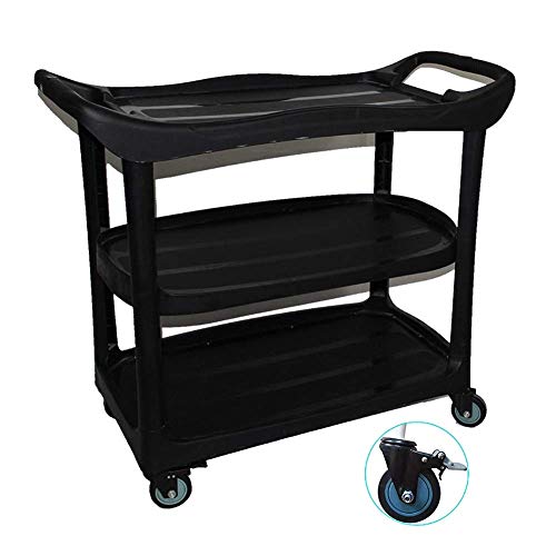 FLYIFE Stoccaggio Di Carrelli Manuali Mobili, Carrelli Mobili da Cucina, Hotel con Maniglia Sulla Pulizia Del Servizio Di Scorrimento Delle Ruote, Carico Di 50 Kg per Strato