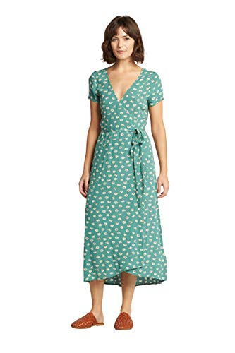 Billabong Women's Wrap Front Midi Length Dress, Island Green, X-Large