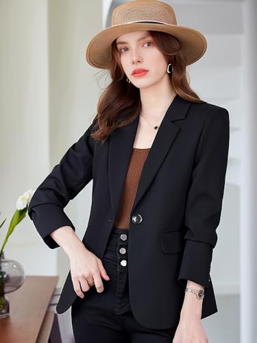 Women's Casual Blazer Long Sleeves Petite Blazers Business Work Professional Jackets3