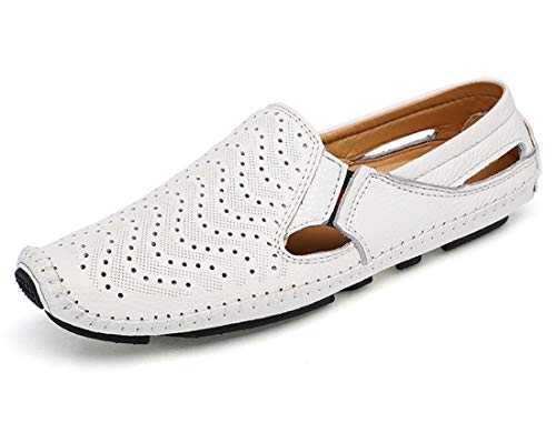 Men's Slip on Loafers Mule Sandals Clog Slippers Handmade Leather Casual Office House Shoes Non-Slip Sole Breathable Comfortable Soft for Walking Wedding Indoor Outdoor