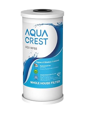 AQUACREST FXHTC 5 Micron 10" x 4.5" Whole House Water Filter, Replacement for GE FXHTC, GXWH40L, American Plumber W10-PR, W10-BC, RFC-BBSA, GXWH35F, W50PEHD, Pack of 1