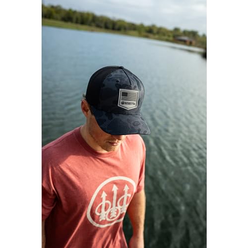 Image of Beretta Men's PM Trucker Breathable Lightweight Outdoor Casual Baseball Cap with Adjustable Snapback - One Size Fits Most